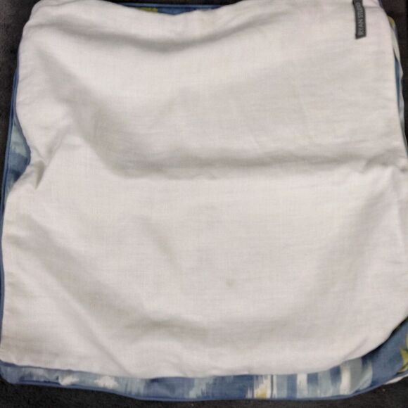 Ryan Studio Square Pillow Covers Southwestern Aztec Ikat Linen 22X22 Blue 2pc - Picture 3 of 9